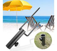 TOPINCN Support de Parasol de Plage, Base de Parasol Durable en Acier Inoxydable, Résiste aux Fuites pour Un Plaisir Quotidien de la Plage sous Le Soleil, pour Sol Mou ou Sable