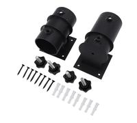 TOPINCN Support de Parasol de Terrasse, Pince de Support de Parasol Robuste en Acier Inoxydable avec Diamètre de Trou Réglable et 8 Vis à Bois, pour Clôture de Balcon et de Cour