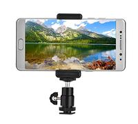TOPINCN Support de Téléphone Clamp/Holder Adaptateur de Montage sur Trépied Rotule 360° Robuste et Durable pour Idéal pour Les Amateurs de Photographie Métal Noir 1 Paquet