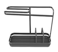 TOPINCN Support Porte-éponge, Organisateur D'évier en Métal, Support de Rangement pour Brosses à Savon avec Porte-serviettes pour Cuisine, Salle de Bain, Comptoir de vanité, (GRAY)