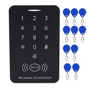 TOPINCN Système de Contrôle D'accès Smart Lock pour la sécurité Communautaire de Bureau, D'usine, avec Lecteur de Carte et Clavier de Mot de Passe, 1000 Utilisateurs, PVC, Argent + Noir