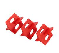 TOPINCN Système de Nivellement de Carrelage 1/16'' Entretoise Rouge à 3 Côtés 50 Pièces pour L'installation de Carreaux à Motif Droit Aide à Obtenir des Lignes de Coulis Parfaitement Droites pour