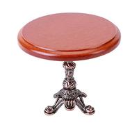 TOPINCN Table de Maison de Poupée Compacte 1:12, Accessoire de Meuble Rond Miniature Mignon et Durable, Métal pour Maisons de Poupée à L'échelle 1/12-1 Pièce (Table Ronde américaine)