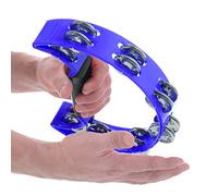 TOPINCN Tambourin Jingles à Double Rangée avec une Bonne Texture, Exercice de Coordination pour les Yeux et les Mains - Noir, Idéal pour la Famille et les Enfants - Plastique + Métal (BLUE)