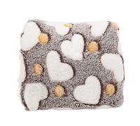 TOPINCN Tampon de Fleeter de Hamster Chaud et Confortable, Tissu en Laine de Corail, Idéal pour Dormir en Hiver, Lapins de Hamster Chinchilla, adapté à Un Petit Pad de L'animal (Love Cafe)