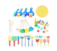 TOPINCN Tampon éponge, Pinceau éponge de Peinture d'art 30pcs éducation précoce pour la Maison