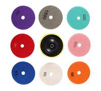 TOPINCN Tampons de Polissage Humides Diamantés de 100 Mm, Disques de Meulage Solides pour Béton de Granit, Polissage Lisse, Utilisation Durable, Applicables pour le de la Pierre