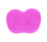 TOPINCN Tapis de Nettoyage de Brosse Cosmétique en Silicone Souple, Pliable, Tampon à Récurer avec 5 Ventouses pour une Utilisation Durable