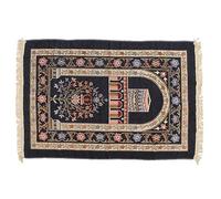 TOPINCN Tapis de Prière en Chenille, Tapis de Pèlerinage Musulman avec Pompon, Tapis de Prière 70x110 Cm, épais, Lavable et Antidérapant pour L'extérieur, Cuisines, Chambres à Coucher