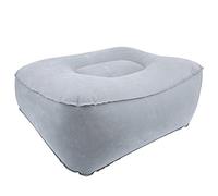 TOPINCN Tapis Repose-pieds Gonflable floqué, Coussin de Relaxation Léger avec Pompe à Air pour une Meilleure Circulation Sanguine, Idéal pour les Voyages/bureau/maison (tout gris)