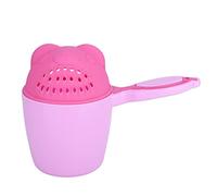 TOPINCN Tasse de Lavage des Cheveux, Design de Poisson Adorable, Protège les Yeux pour le Bain de bébé, Poignée Facile, Matériau PP (PINK)