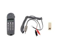 TOPINCN Téléphone Fixe Suspendu avec Suppression du Bruit et Recomposition du Dernier Numéro pour Une Utilisation au Bureau à Domicile en ABS Noir