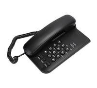 TOPINCN Téléphone Mural Durable pour Bureau, Hôtel, Maison, Téléphone Suspendu avec Poignée de Récepteur, Noir/Blanc (Ligne Téléphonique Américaine, Aucune Batterie Requise, Artisanat économique)
