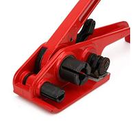 TOPINCN Tendeur de Cerclage, Outil Manuel Durable pour la Coupe et la Fixation de Ruban PET/PP, Tendeur en Acier Rouge 16~19 Mm pour les Travailleurs de L'emballage (rouge)