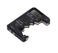 TOPINCN Testeur de capacité de Batterie Compact, Vérificateur de Durée de Vie de Batterie Facile à Utiliser pour Piles C AA D 9 V 6F22, adapté à un Usage Domestique, Matériau ABS (BLACK)