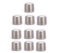 TOPINCN Tête de Bouchon Hexagonale BSPP de Haute qualité, Raccord de Tuyau en Acier Inoxydable Robuste, 10 Pièces pour une Plus Grande Résistance à la Pression (3/8po)