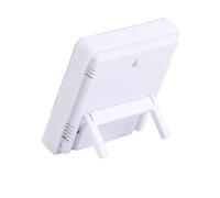 TOPINCN Thermomètre d'humidité Mesure Précise Affichage de L'heure sur Grand écran pour une Utilisation en Intérieur Hygromètre en Plastique Calendrier Réveil Pile AAA 3,9 X 3,7 X 0,9 Pouces (#1)