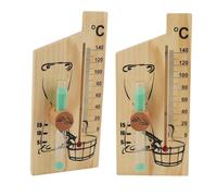 TOPINCN Thermomètre et Sablier de Sauna, Minuterie de Sauna en Bois de Pin doré avec Sablier de 15 Minutes, Jauges de Température de 0 à 140 pour Salle de