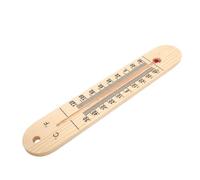 TOPINCN Thermomètre Mural à Suspendre, Grands Chiffres Noirs en Gras pour une Lecture Facile avec Motif Grain de Bois, pour Intérieur et Extérieur, Serre, Entrepôt, Bureau