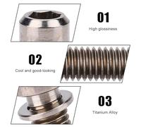 TOPINCN Titan Alloy Bike Disc Disc Frein Fixation Vis pour Vélos de Montagne, Vélos de Route, Vis 4pcs M6x18mm avec Joint (M6X18 avec Joint)