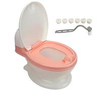 TOPINCN Toilettes D'apprentissage de la propreté pour Tout-petits, Véritable Chaise de Pot D'apprentissage pour Tout-petits avec Cuvette Amovible, Toilettes Multifonctions avec Brosse de (Rose Blanc)