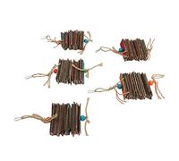 TOPINCN Toys Droit Nature NATUREMER RÉSISTANCE DÉCORME DE Cage D'OIGINE - Soulagez Le Stress et L'ennui pour Les Perruches Gris Africain - 5pcs (Color)