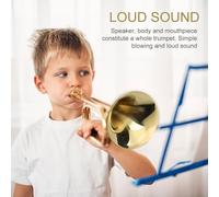 TOPINCN Trompette de Cavalerie pour Débutants, pour étudiants de Musique Scolaire, Instrument D'orchestre Militaire en Laiton Durable pour Enfants et Adolescents