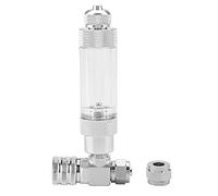 TOPINCN Valve à Aiguille de Compteur de Bulles de Régulateur Anti-CO2, Clapet Anti-Retour en Acier Inoxydable de Haute Précision, pour Système D'aquarium (Microvanne Double tête + Enregistrement