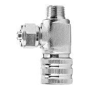 TOPINCN Valve à Aiguille de Compteur de Bulles de Régulateur Anti-CO2, Clapet Anti-Retour en Acier Inoxydable de Haute Précision, pour Système D'aquarium (Vanne de réglage Fin à tête Unique