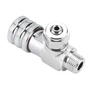 TOPINCN Valve à Aiguille de Régulateur de CO2 en Acier Inoxydable, Clapet Anti-Retour à Bulles, Conception Ergonomique pour Système D'aquarium, Idéal pour Accessoire D'aquarium (Vanne de réglage Fin