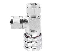 TOPINCN Valve à Aiguille de Régulateur de CO2 en Acier Inoxydable, Clapet Anti-Retour à Bulles, Conception Ergonomique pour Système D'aquarium, Idéal pour Accessoire D'aquarium (Vanne de réglage Fin