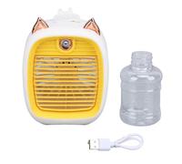 TOPINCN Ventilateur Brumisateur avec Réservoir D'eau de 200 Ml, Ventilateur de Refroidissement de Bureau en Forme de Renard Mignon, de Bureau Rechargeable par USB, Mini (Style1 (bois de saule))