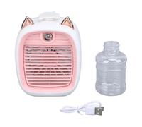 TOPINCN Ventilateur Brumisateur avec Réservoir D'eau de 200 Ml, Ventilateur de Refroidissement de Bureau en Forme de Renard Mignon, de Bureau Rechargeable par USB, Mini (Style2)