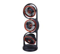 TOPINCN Ventilateur de Bureau à 3 Têtes, Ventilateur Portable Rechargeable par USB, Personnel avec Paramètres de Circulation D'Air à 360 ° pour les études, le Travail et les (GREY)