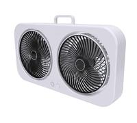 TOPINCN Ventilateur de Bureau à Double Tête, Ventilateur de Table Rotatif Portable Rechargeable par USB avec Conception Suspendue, Ventilateurs de Table Personnels pour Chambre à