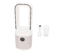 TOPINCN Ventilateur de Bureau sans Lame, 9 Vitesses Ventilateur de Tour sans Lame et Humidificateur en un, Ventilateur Oscillant Silencieux Petit Ventilateur de Turbo de Refroidissement