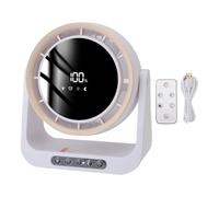TOPINCN Ventilateur de Bureau sans Lame, Petits Ventilateurs de Table Personnels pour Chambre à Coucher, Bureau à Domicile (Café Blanc)