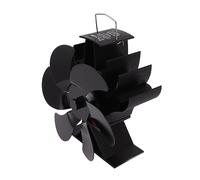 TOPINCN Ventilateur de Poêle alimenté par la Chaleur en Alliage D'aluminium, Conception Silencieuse à Bords Arrondis pour Poêle de Cheminée, Distribution Efficace de la Chaleur,