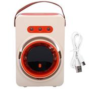 TOPINCN Ventilateur Humidificateur Portable, Rechargeable par USB avec Réservoir D'eau de 160 Ml, 100 Vitesses Réglables, 5 Modes pour Chambre à Coucher, Bureau (Beige)