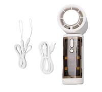 TOPINCN Ventilateur Turbo Portatif, Ventilateur de Refroidissement Pliable Rechargeable par USB, Fonctionnant sur Batterie jusqu'à 12 Heures de Travail pour les Activités de Plein Air, (WHITE)