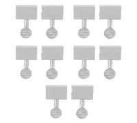 TOPINCN Verrouilleurs de Fenêtres Coulissants de 10pcs, Bouchon de Porte de sécurité, Fenêtres Coulissantes en Aluminium Réglables, Verrouillage de Porte avec Poignée Ronde pour le