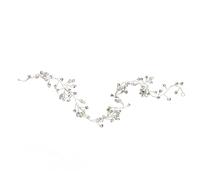 TOPINCN Vigne de Cheveux en Cristal pour Mariée, élégant Morceau de Cheveux en Fil D'alliage, Fête de Mariage, Cérémonie, Couvre-Chef en Feuille de, Accessoires de Cheveux
