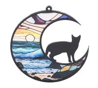 TOPINCN Vitrail Commémoratif pour Chat, Attrape- imprimé UV, Ornements à Suspendre en Acrylique pour la Perte d'un Chat avec des Reflets Vibrants, Ornement coloré (TYU401)