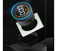 TOPINCN Voltmètre Numérique, Affichage LCD Rond Durable pour L'électronique Automobile, 5.7oz, pour Test de Ligne D'assemblage, Matériau ABS