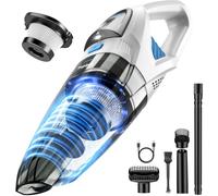 Topipop Aspirateur à Main,25kPa Aspirateur Voiture Puissant,Aspirateur à Main Puissant avec Filtre HEPA,pour la Maison,Le Bureau,Les Poils d'animaux,la Cuisine,la Voiture (Blanc)