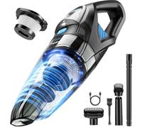 Topipop Aspirateur à Main,25kPa Aspirateur Voiture Puissant,Aspirateur à Main Puissant avec Filtre HEPA,pour la Maison,Le Bureau,Les Poils d'animaux,la Cuisine,la Voiture (Noir)