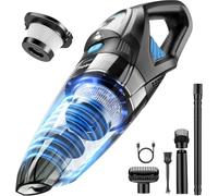 Topipop Aspirateur à Main,25kPa Aspirateur Voiture Puissant,Aspirateur à Main Puissant avec Filtre HEPA,pour la Maison,Le Bureau,Les Poils d'animaux,la Cuisine,la Voiture (Noir)