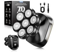 Topipop Rasoir Tete Chauve Homme,7D Tondeuse Crane Chauve Tête de Rasage Amovible étancheRasoir Crane,Tondeuse Crane Chauve Sec & Humide Skull Shaver,écran LCD Longue Durée de Vie des Piles