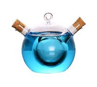 TOPIUNS Verres à cocktail personnalisés, 2 en 1 fantaisie sans pied pour mélanger les cocktails, les boissons, les martini, les boissons créatives - Cadeau pour femme - Goutte d'eau