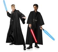 TOPJOWGA Costume Jedi à Capuche Homme, Déguisement Jedi à Capuche Homme, Costume Médiévale Chevalier, Cape à Capuche et Tunique Médiévale pour Halloween Carnaval Cosplay (L)